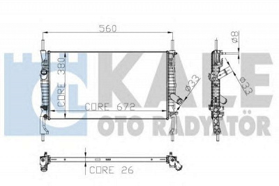 KALE OTO RADYATOR 232200 -  Радиатор, охлаждение двигателя